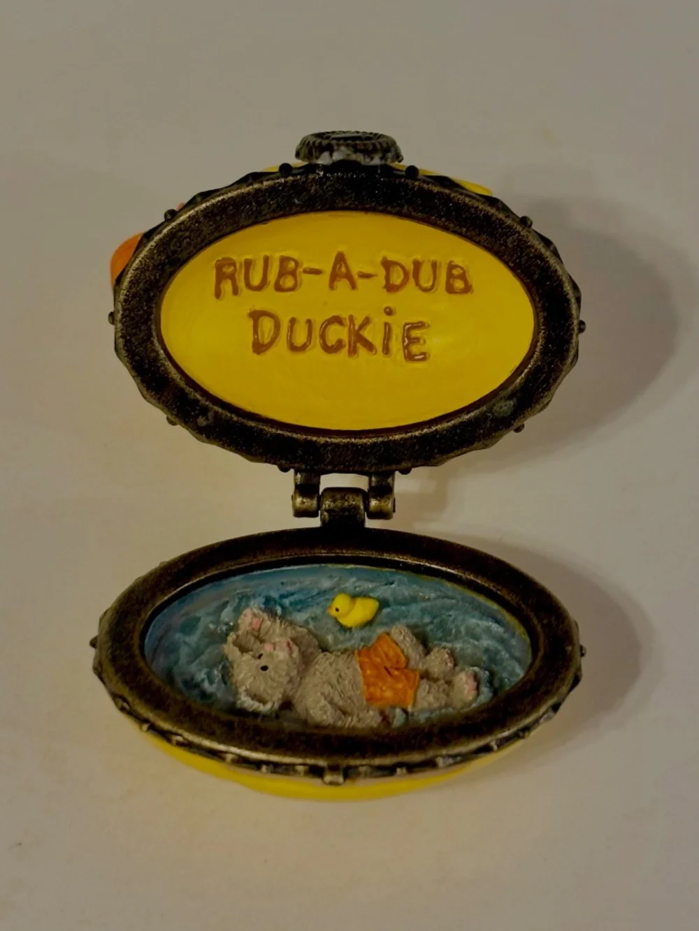 Boyds Bears Duck Hinged Trinket Box Bernies Rubber Duckie Splash McNibble 2003